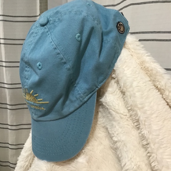 Life Is Good Women Hello Sunshine Cap Cotton Blue Casual embroidered graphic - Picture 4 of 8